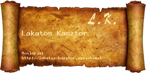 Lakatos Kasztor névjegykártya